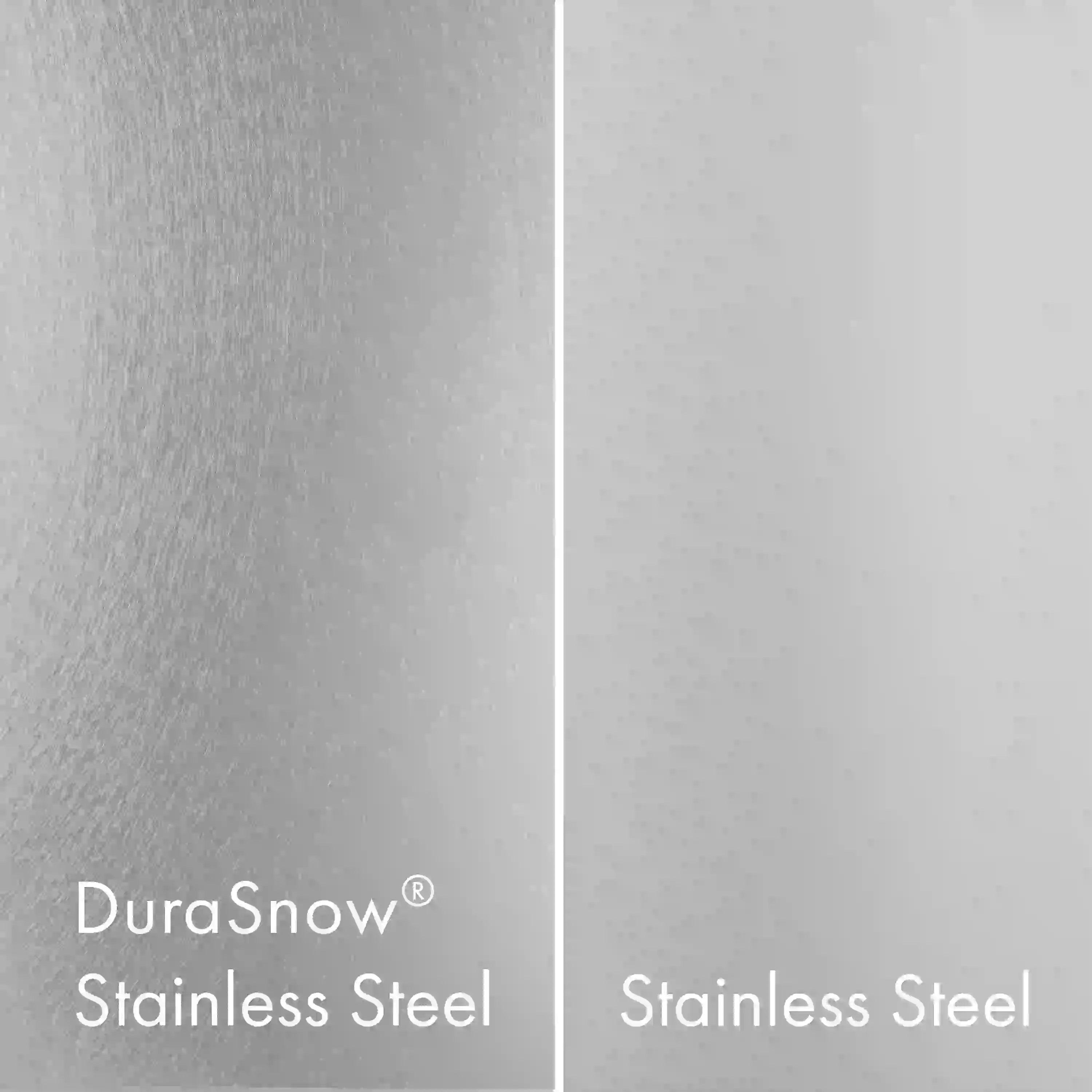 DuraSnow stainless steel range side panels in satin finish
