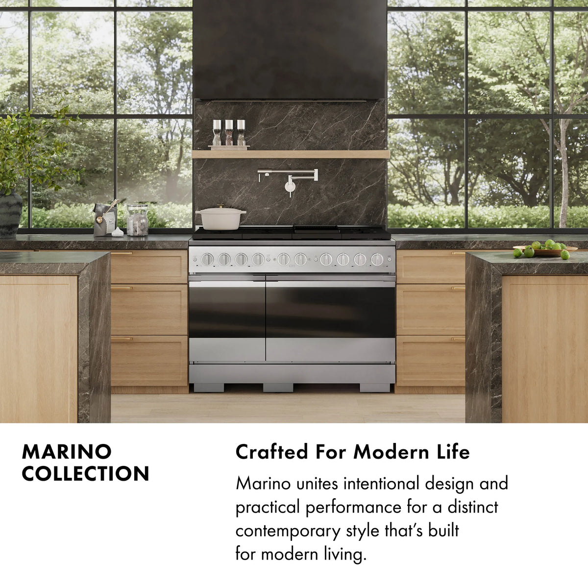 ZLINE 36-Inch 5.2 cu. ft. Marino Induction Range with 5 Element Cooktop and Electric Convection Oven in Stainless Steel (MINR36)