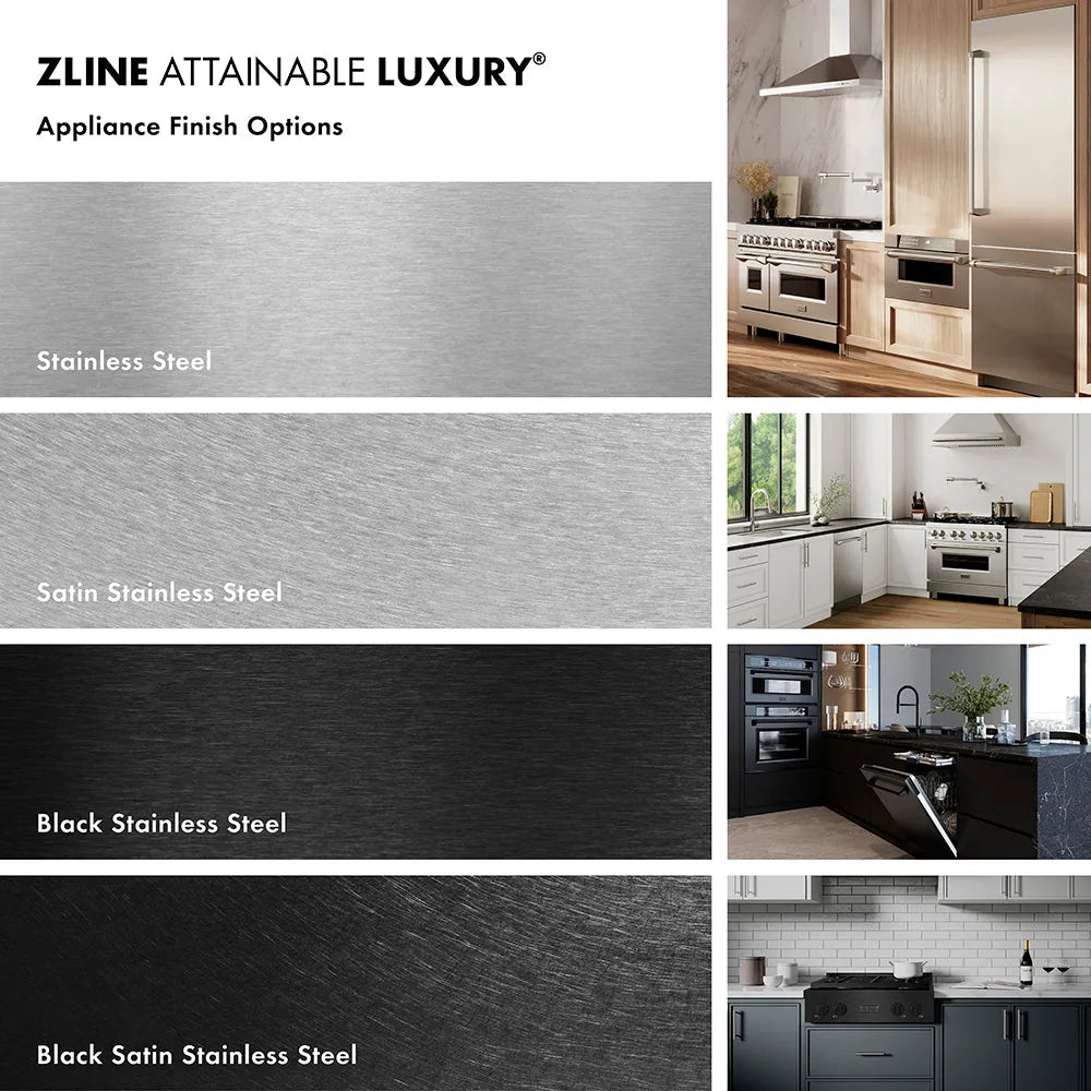 ZLINE 24-Inch Monument Series 3rd Rack Top Touch Control Dishwasher in Stainless Steel with Stainless Steel Tub, 44dBa