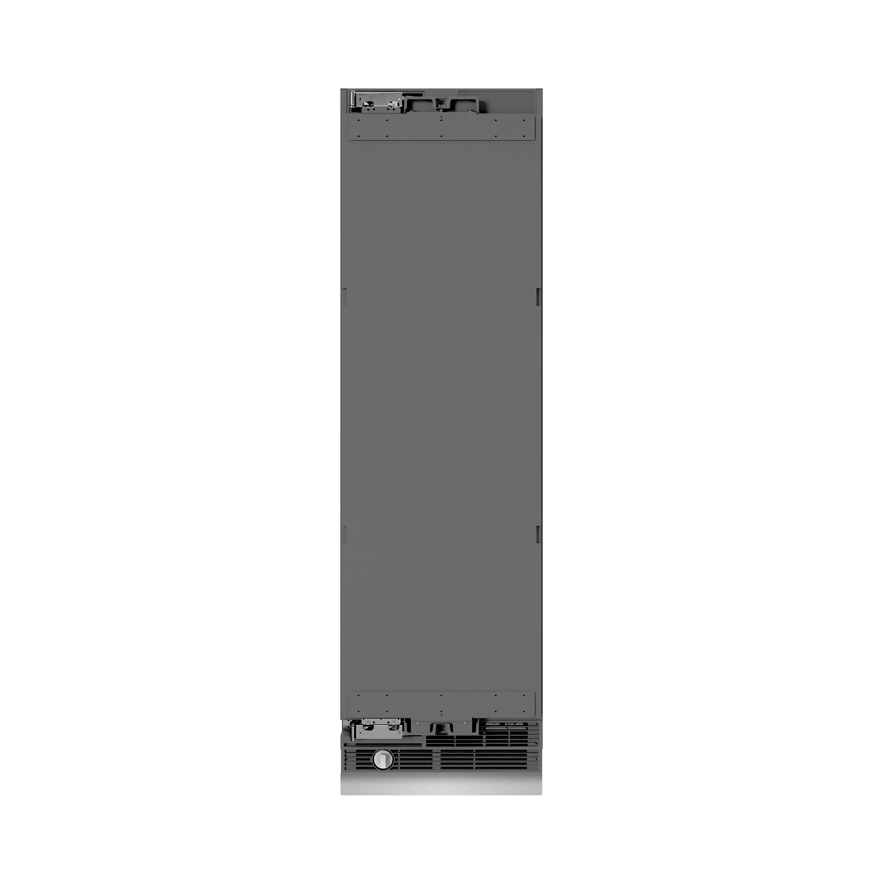 Panel-ready column freezer back view with bottom grille and service access