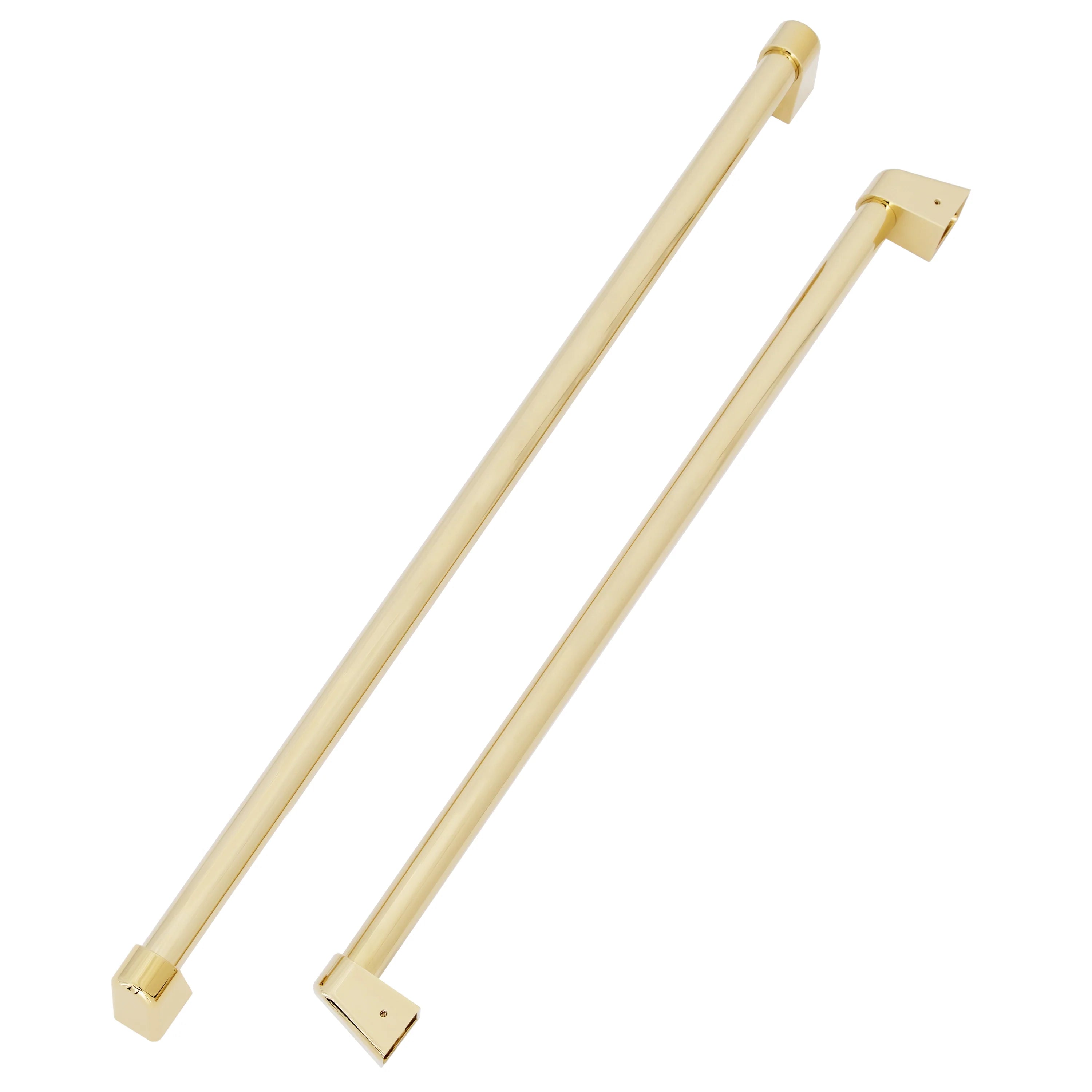 ZLINE built-in refrigerator handle set, gold bar style with rectangular mounting brackets