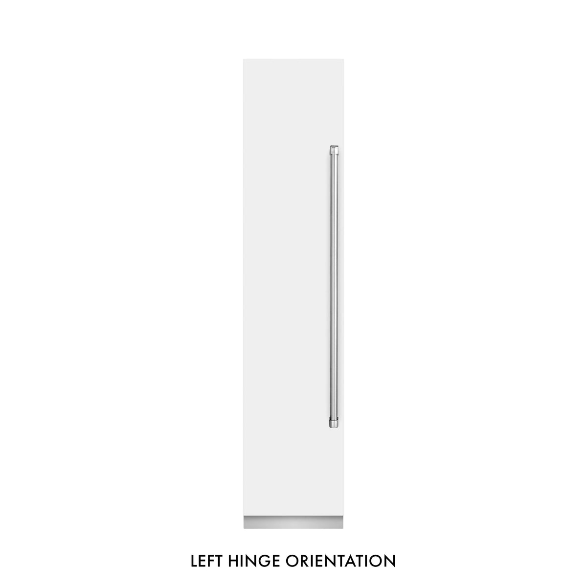 White matte column refrigerator/freezer, left hinge orientation