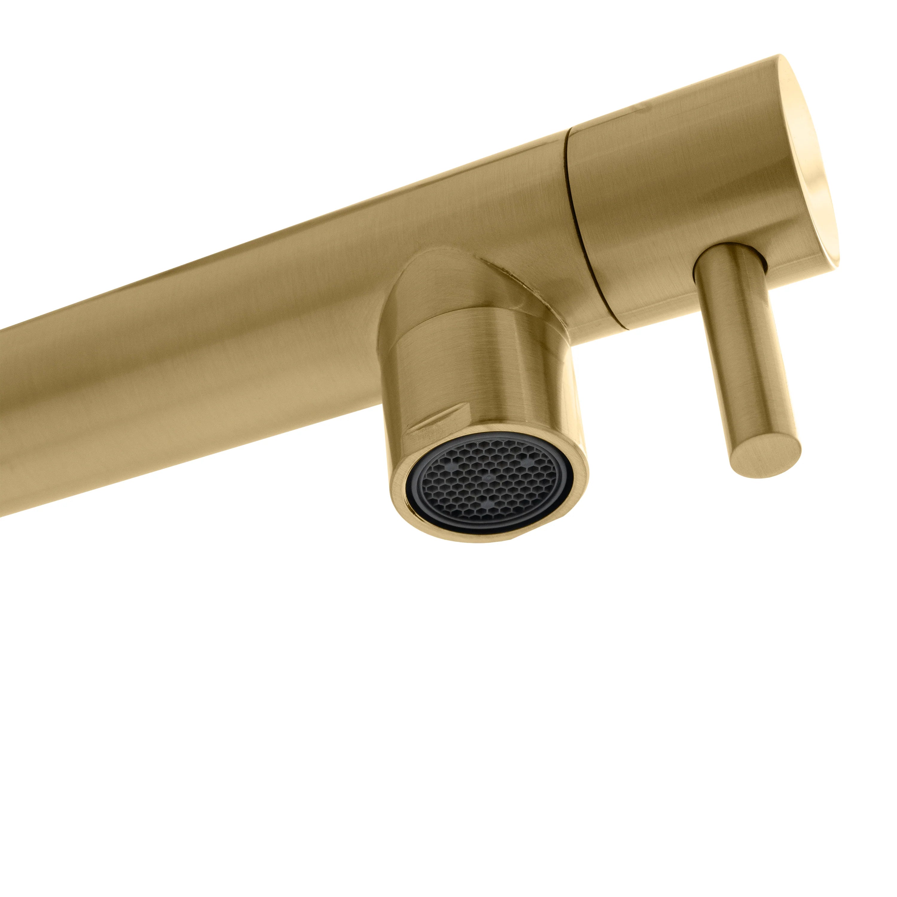 Champagne bronze faucet aerator with round spray outlet