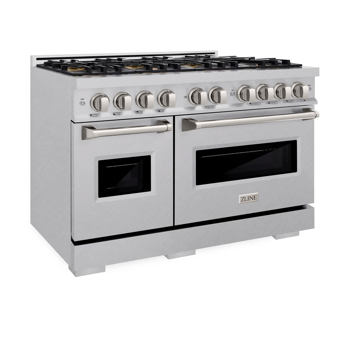 ZLINE 48-inch dual fuel range with front burners and dual oven doors