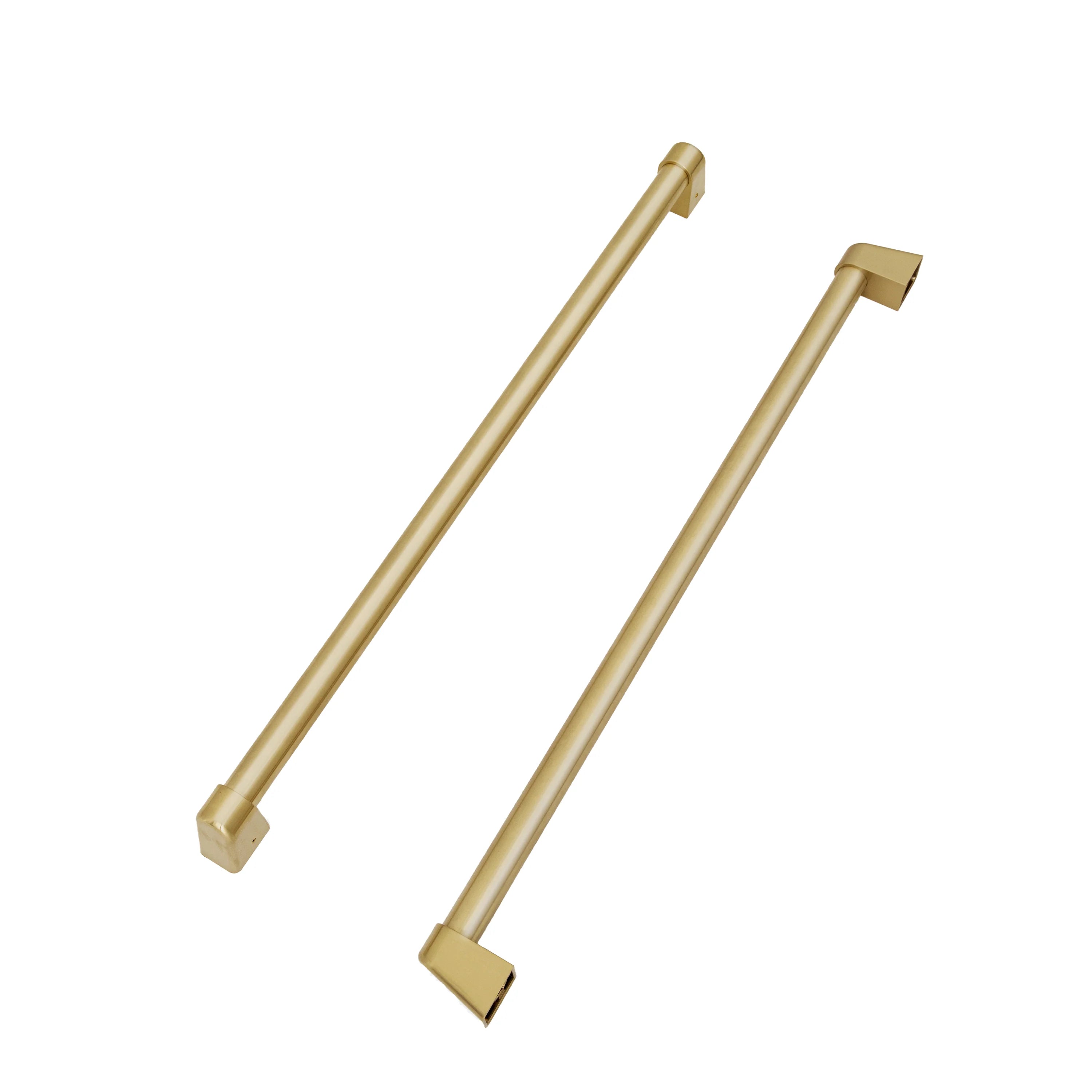 Champagne bronze long bar handles, pair with squared end caps