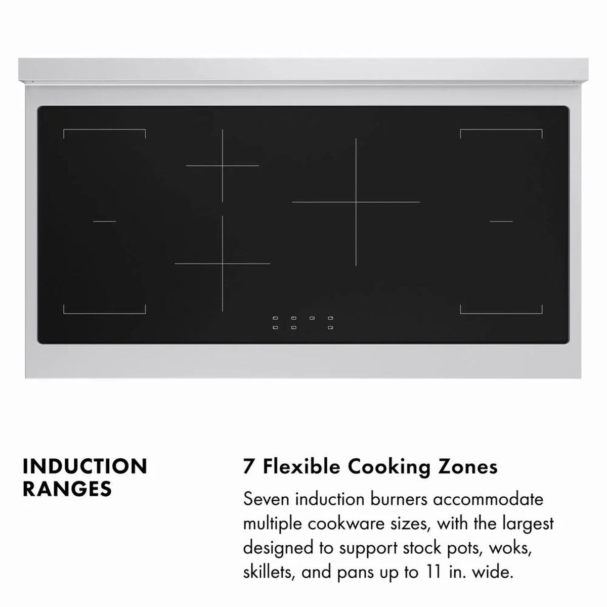 ZLINE Autograph Edition 48-Inch Paramount Induction Range with 7 Element Cooktop and 6.7 Cu. Ft. Electric Double Oven in Stainless Steel with Champagne Bronze Accents (SINRZ-48-CB)