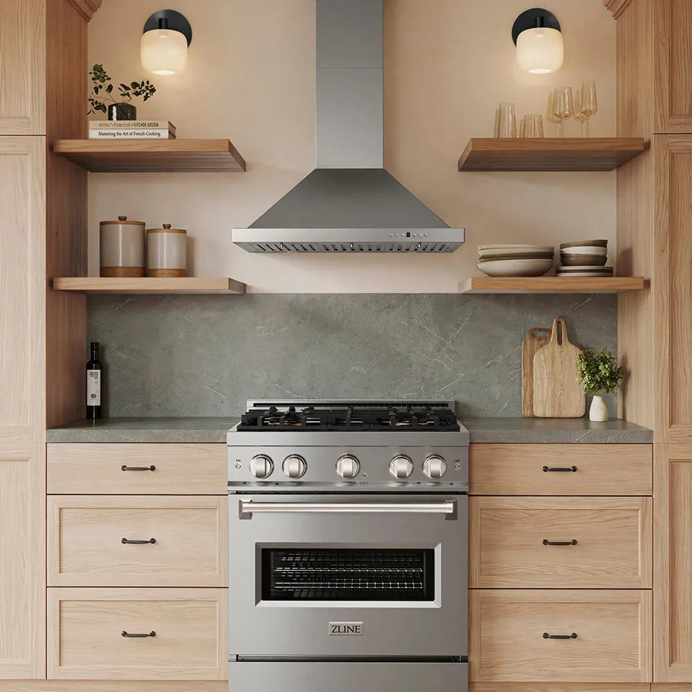 ZLINE 30” Convertible Vent Wall Mount Range Hood in Stainless Steel (KB-30)