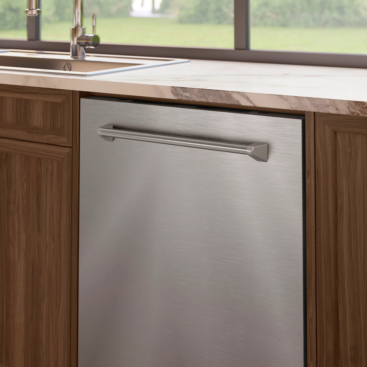 ZLINE 24-Inch Monument Series 3rd Rack Top Touch Control Dishwasher in Stainless Steel with Stainless Steel Tub, 44dBa