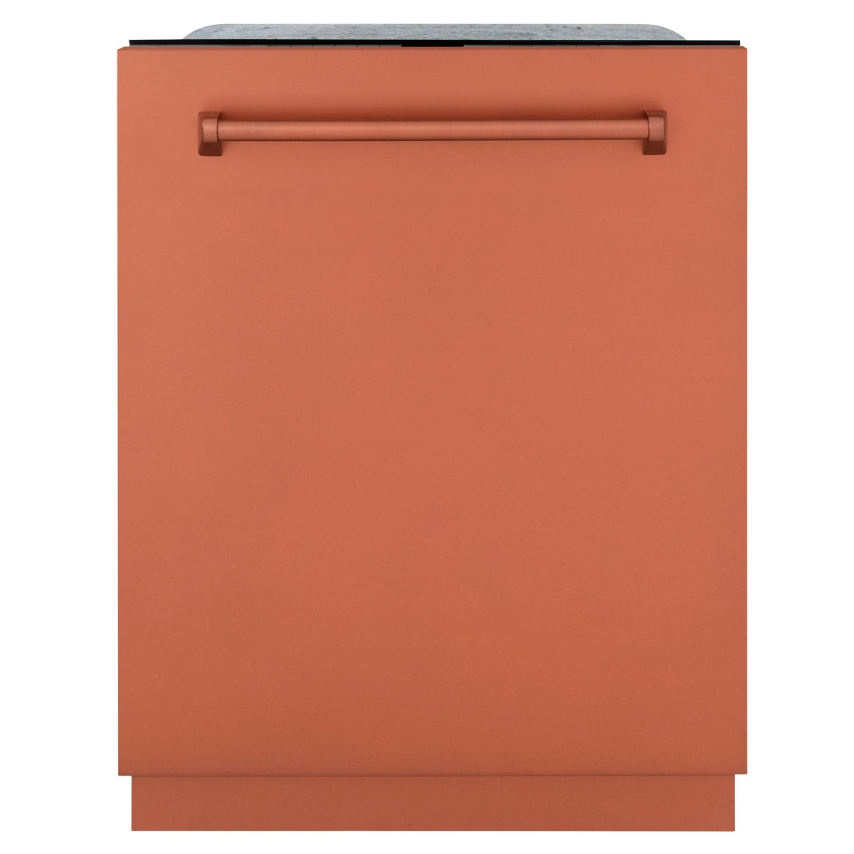 ZLINE copper built-in dishwasher with top handle and dark control panel