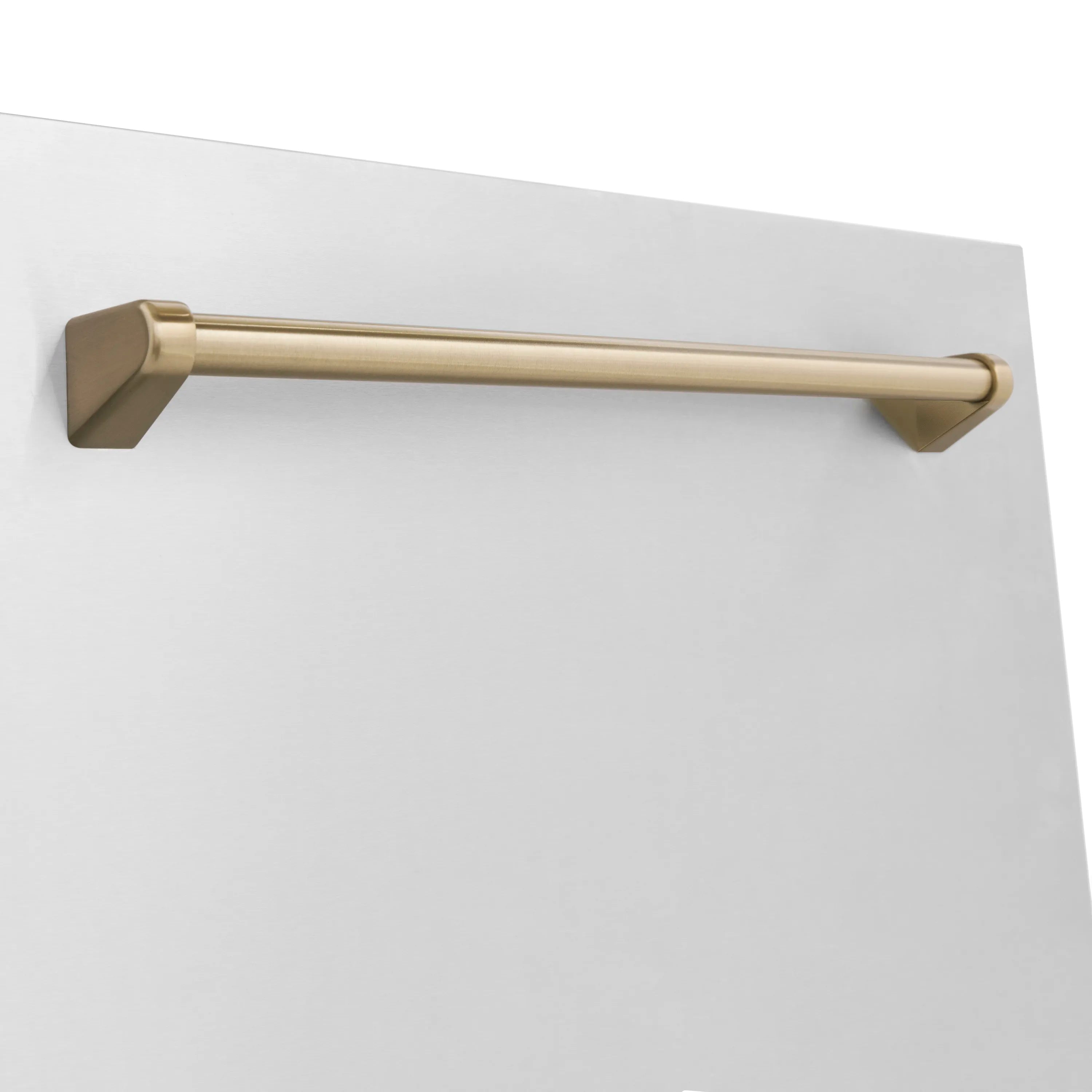 Stainless dishwasher handle bar in champagne bronze