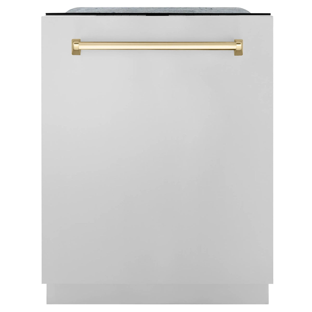 ZLINE Autograph Edition 24-Inch 3rd Rack Top Touch Control Dishwasher in Stainless Steel with Gold Handle, 44 dBa (DWMTZ-304-24-G)