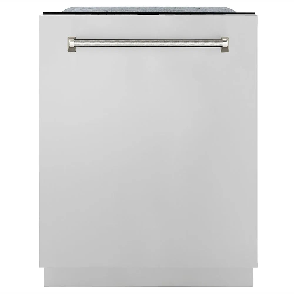 ZLINE Autograph 24-Inch Monument 3rd Rack Dishwasher with Polished Nickel Helix Handle, 44dBa