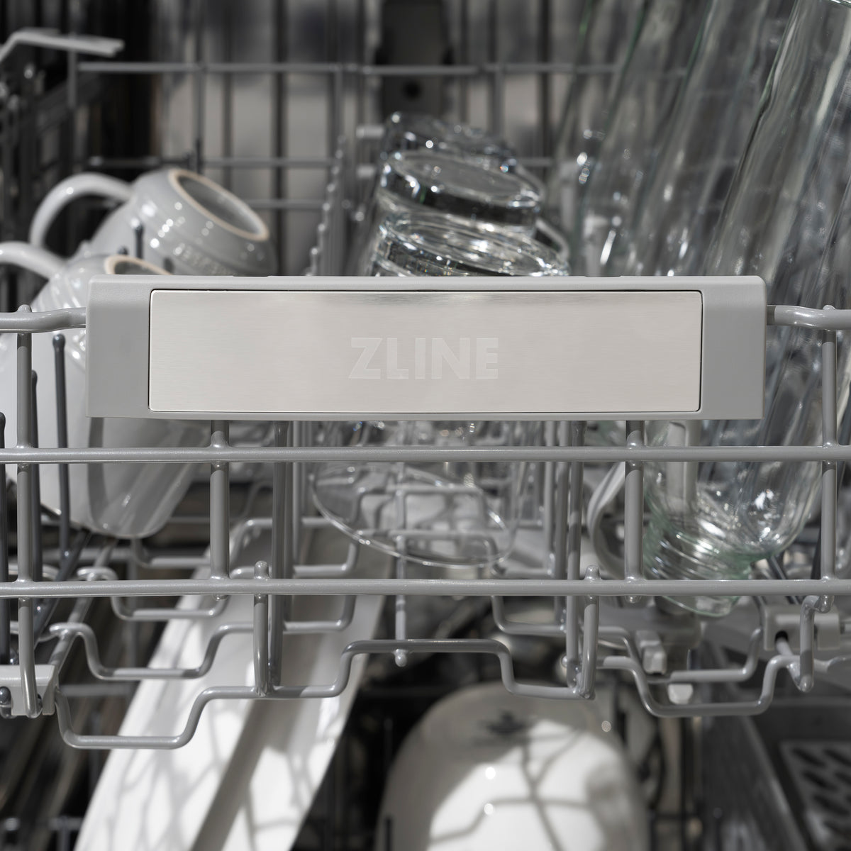 Third dishwasher rack with a front control panel marked ZLINE