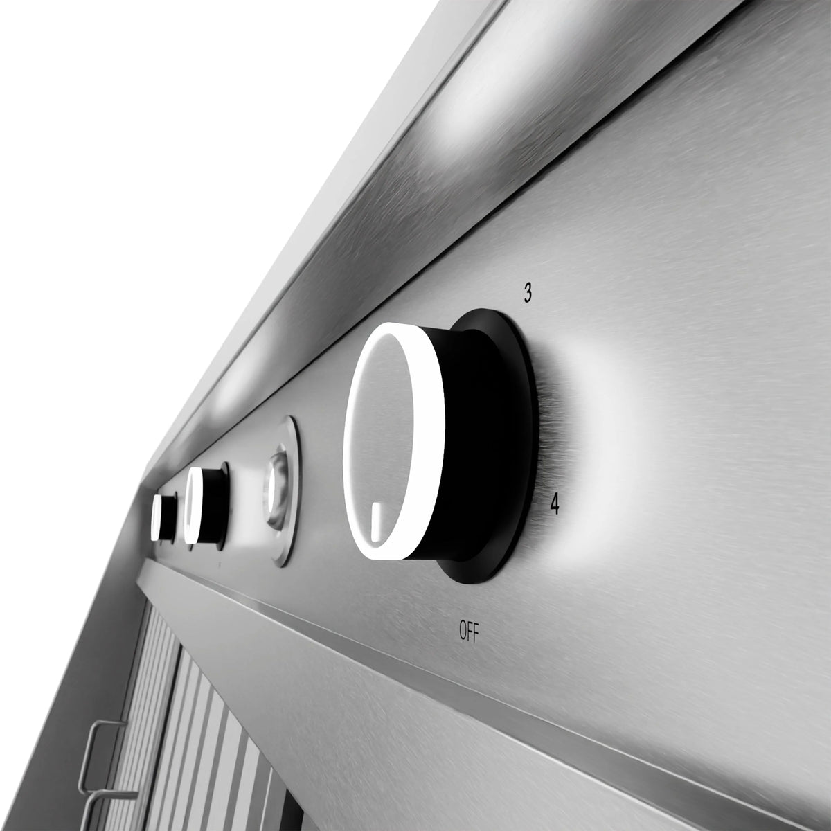 Stainless outdoor grill hood control knob with LED indicator ring