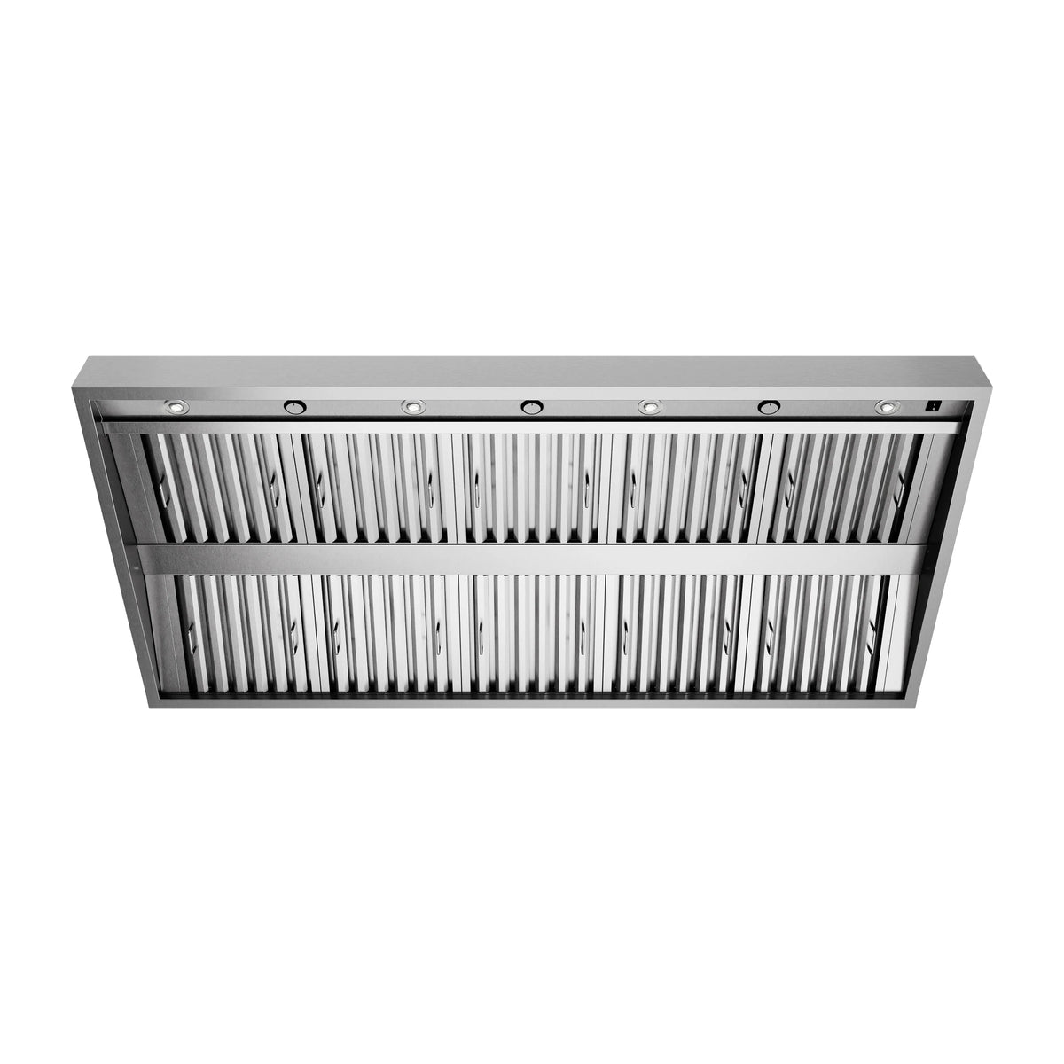 Stainless steel grill hood vent baffle filters with front intake grilles