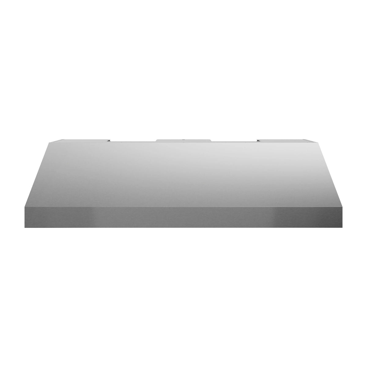 Stainless steel under-cabinet grill hood canopy cover, vent top edge