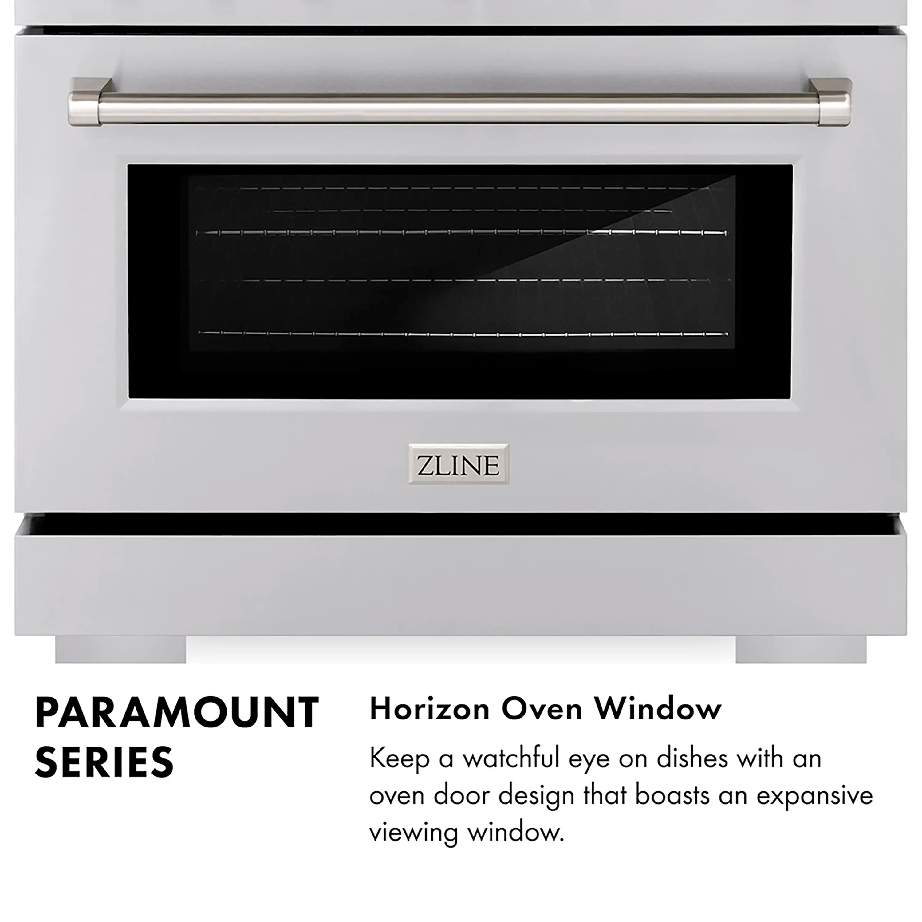 Black gas range convection oven door with viewing window and control panel