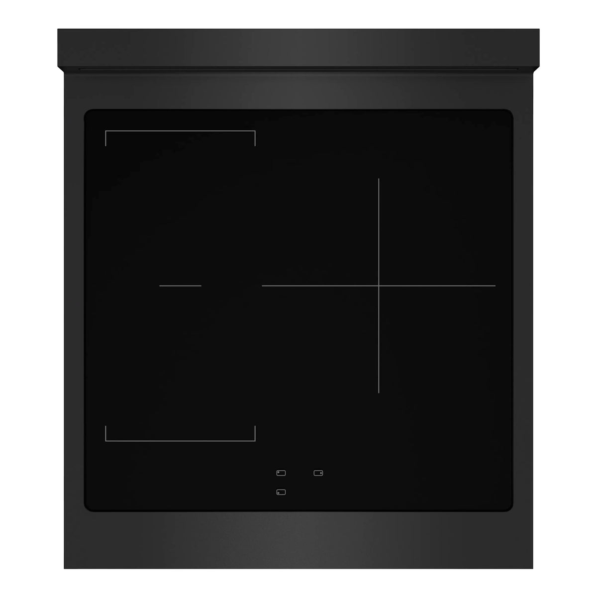 ZLINE 24-Inch 3.2 cu. ft. Marino Induction Range with 3 Element Cooktop and Electric Convection Oven in Black Stainless Steel (MINRB-24)