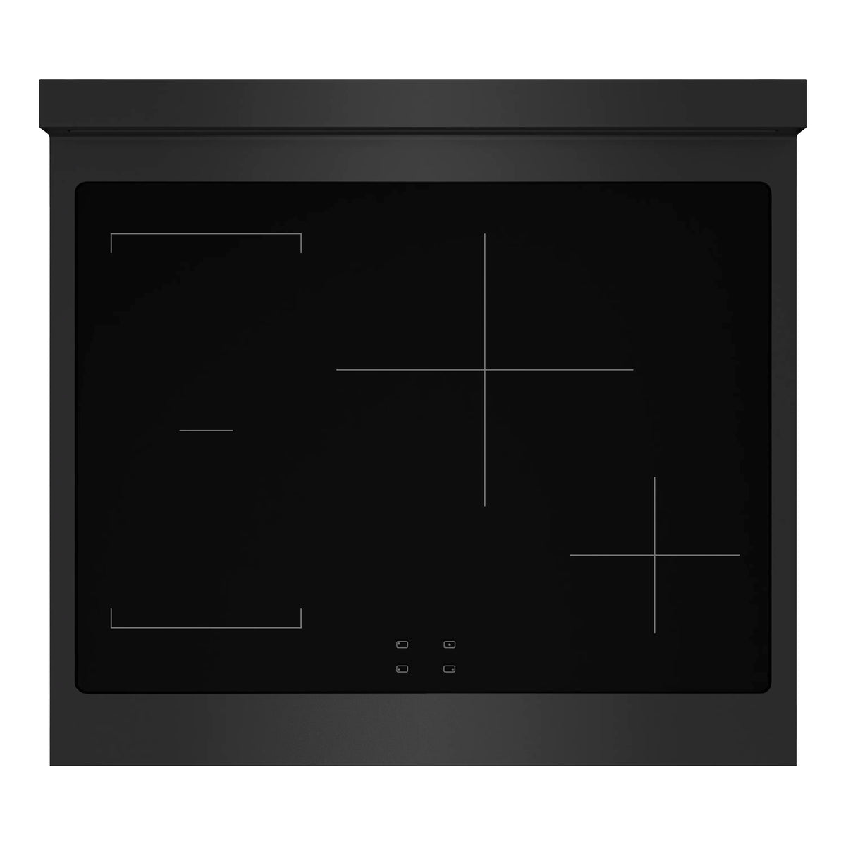 ZLINE 30-Inch 4.2 cu. ft. Marino Induction Range with 4 Element Cooktop and Electric Convection Oven in Black Stainless Steel (MINRB-30)