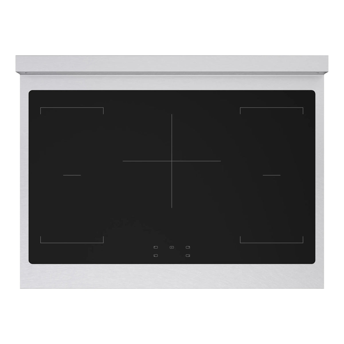 ZLINE Autograph Edition 36-Inch 5.2 cu. ft. Marino Induction Range with 5 Element Cooktop and Electric Convection Oven in Satin Stainless Steel with White Matte Door and Polished Gold Accents (MINRSZ-WM-36-G)