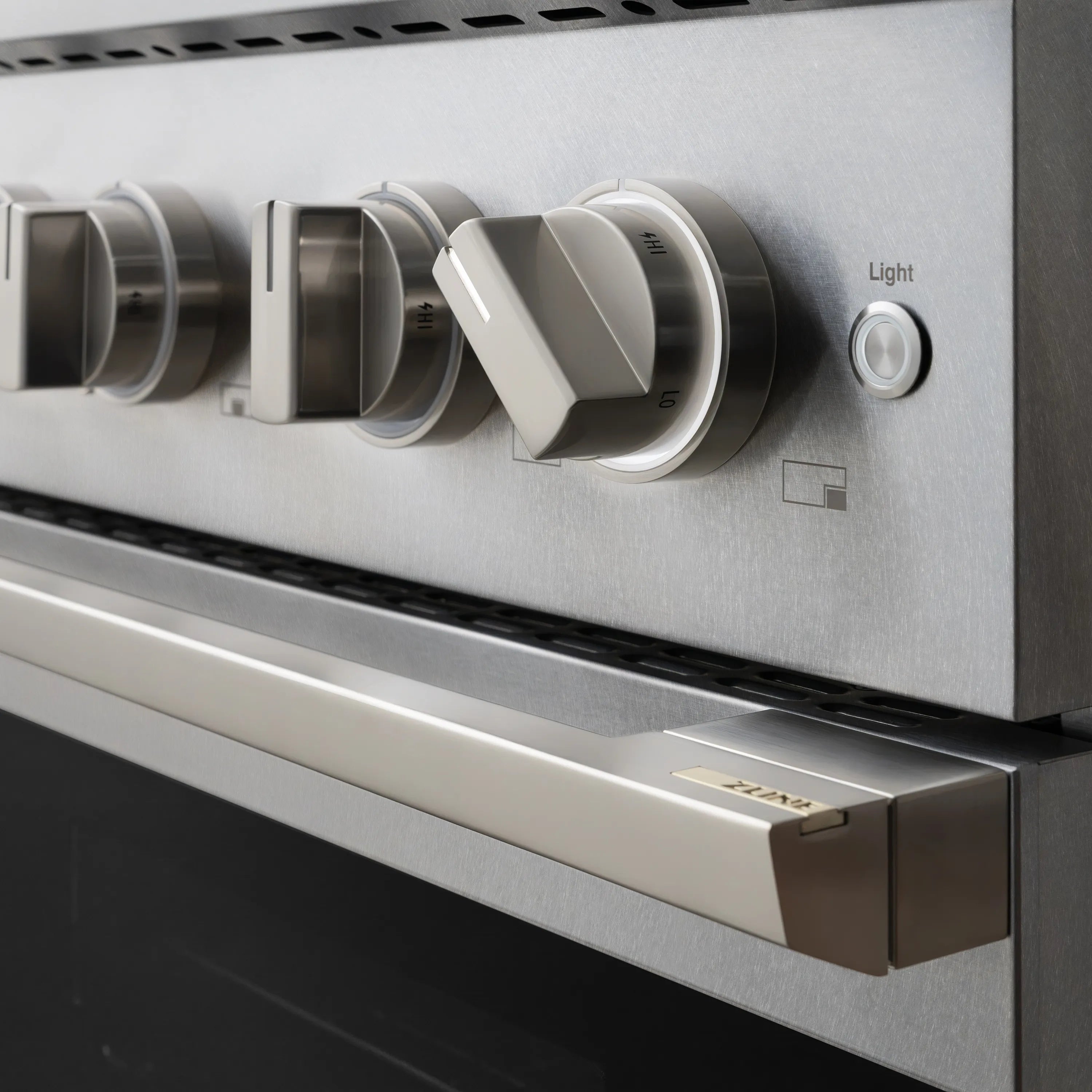 ZLINE 36-Inch 5.2 Cu. Ft. Marino Dual Fuel Range with Gas Cooktop and Electric Convection Oven in Satin Stainless Steel with 6 Brass Burners (MDRS-BR-36)