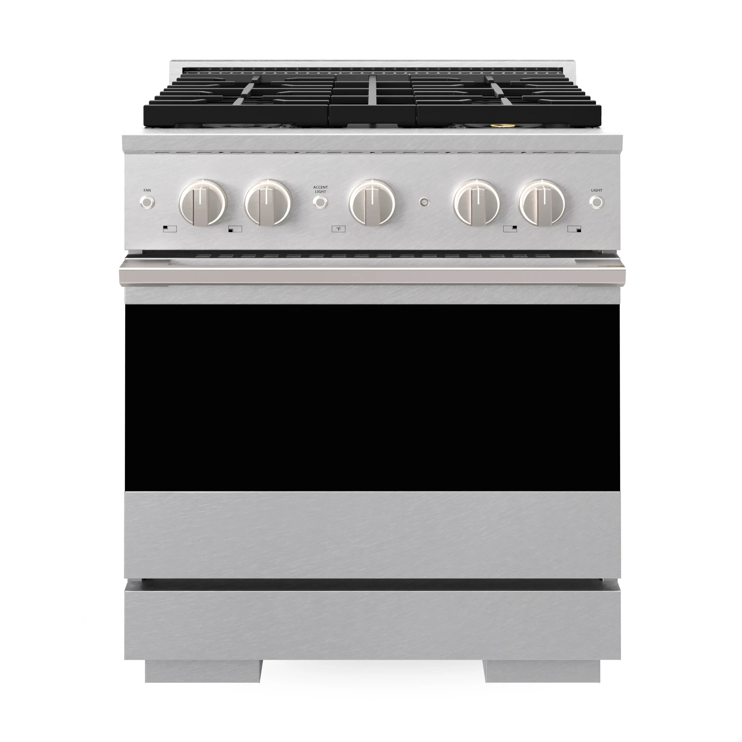ZLINE 30-Inch 4.2 Cu. Ft. Marino Gas Range with 4 Burner DuoPro Cooktop and Convection Gas Oven in Satin Stainless Steel (PMGRS-30)