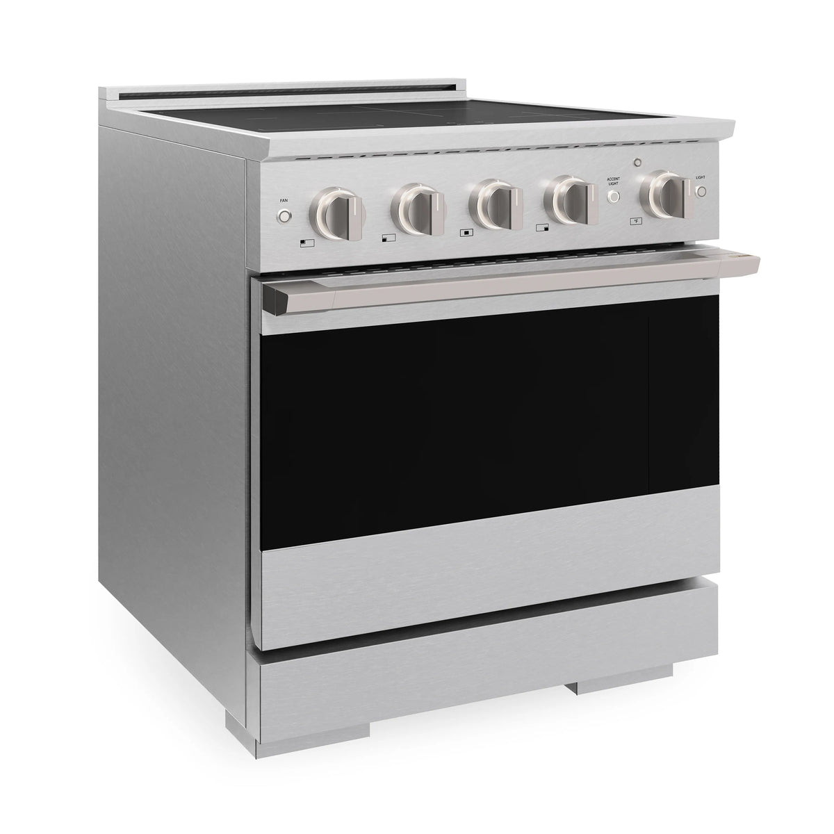 ZLINE 30-Inch 4.2 cu. ft. Marino Induction Range with 4 Element Cooktop and Electric Convection Oven in Satin Stainless Steel (MINRS-30)