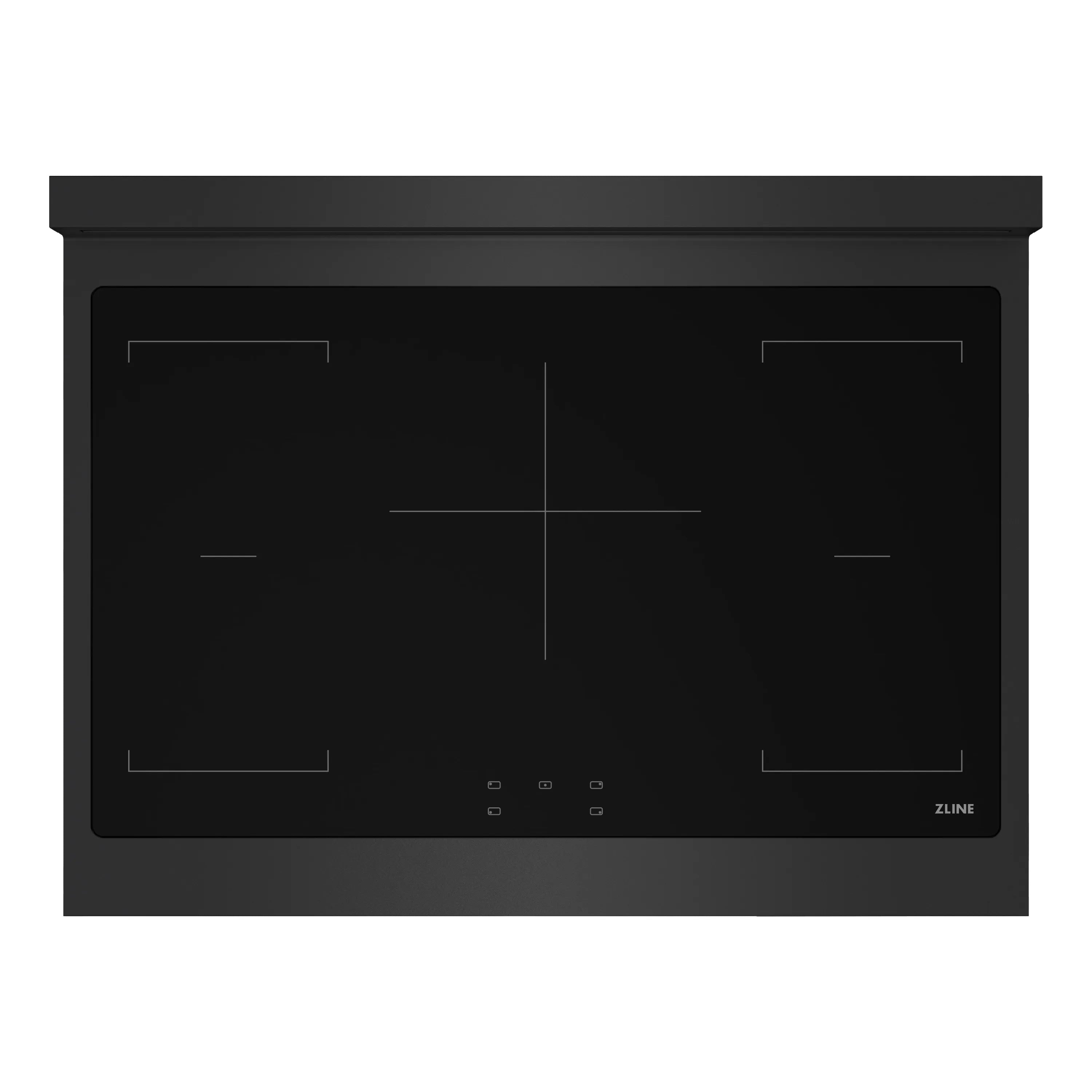 ZLINE Autograph Edition 36-Inch Paramount Induction Rangetop with 5 Element Cooktop in Black Stainless Steel and Champagne Bronze Accents (SINRTBZ-36-CB)