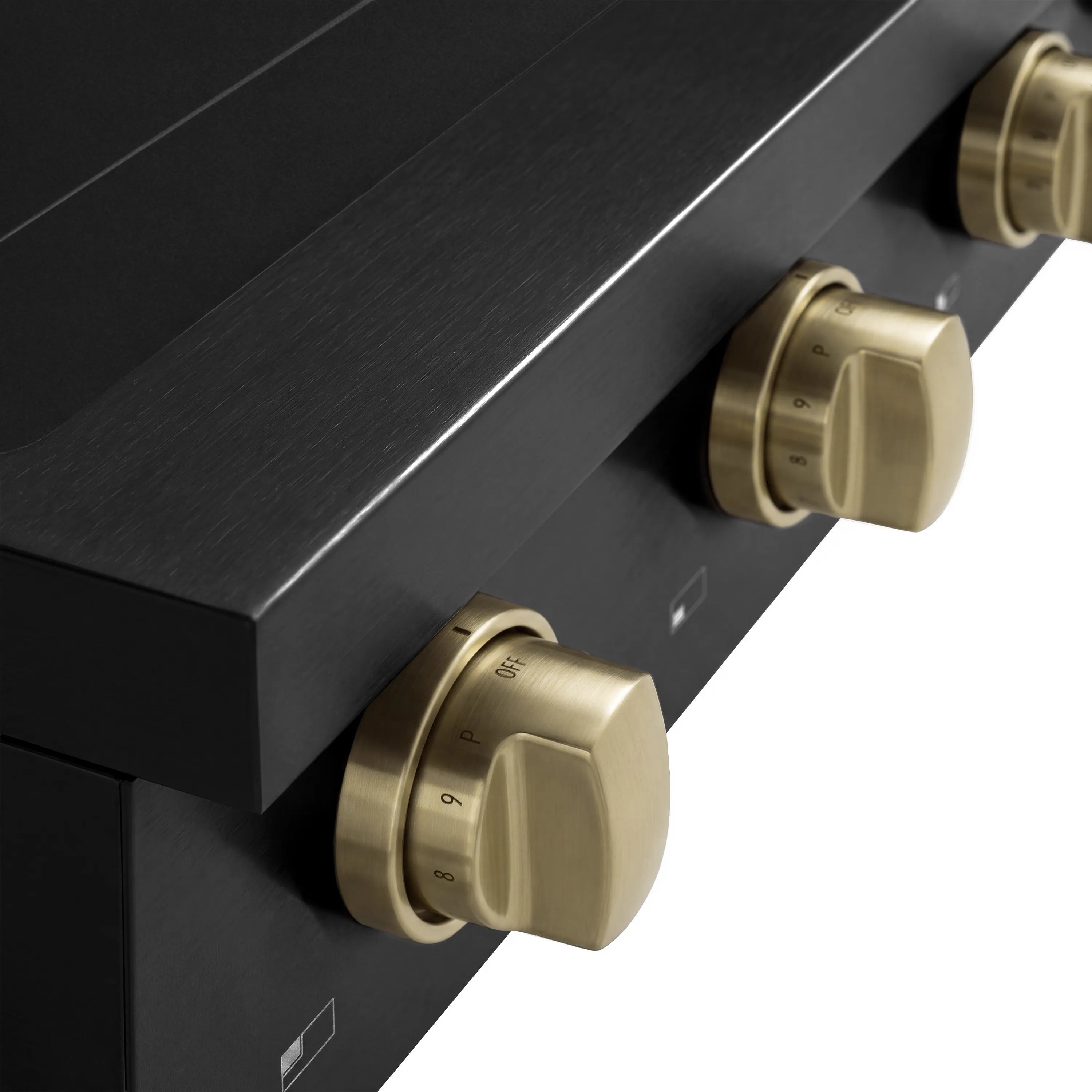 ZLINE Autograph Edition 30-Inch Paramount Induction Rangetop with 4 Element Cooktop in Black Stainless Steel and Champagne Bronze Accents (SINRTBZ-30-CB)
