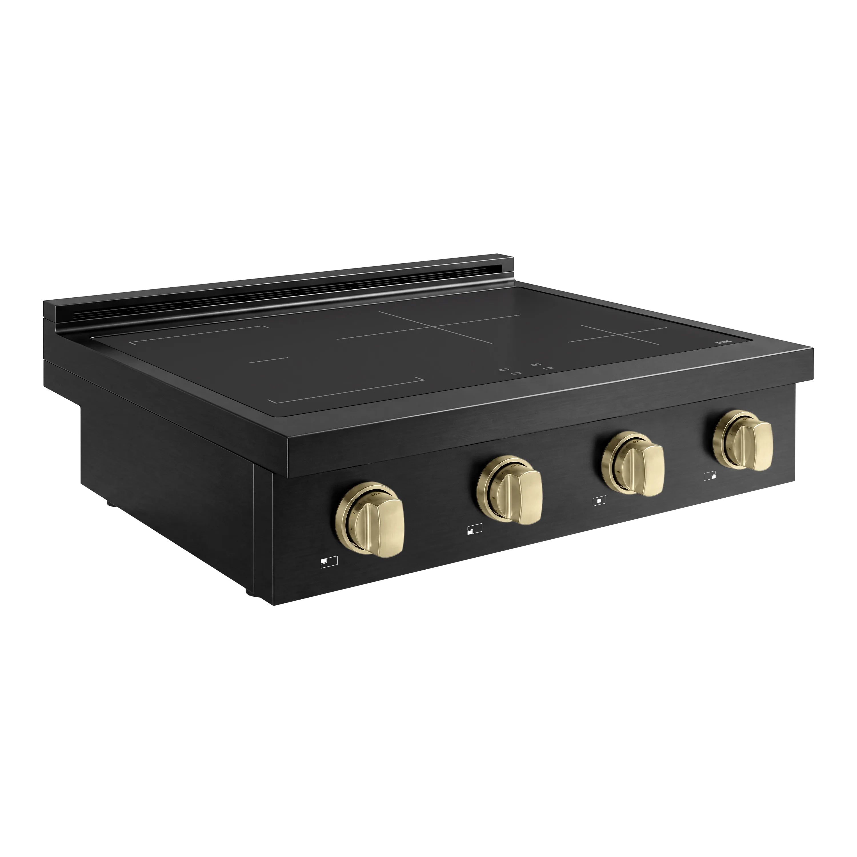 ZLINE Autograph Edition 30-Inch Paramount Induction Rangetop with 4 Element Cooktop in Black Stainless Steel and Champagne Bronze Accents (SINRTBZ-30-CB)