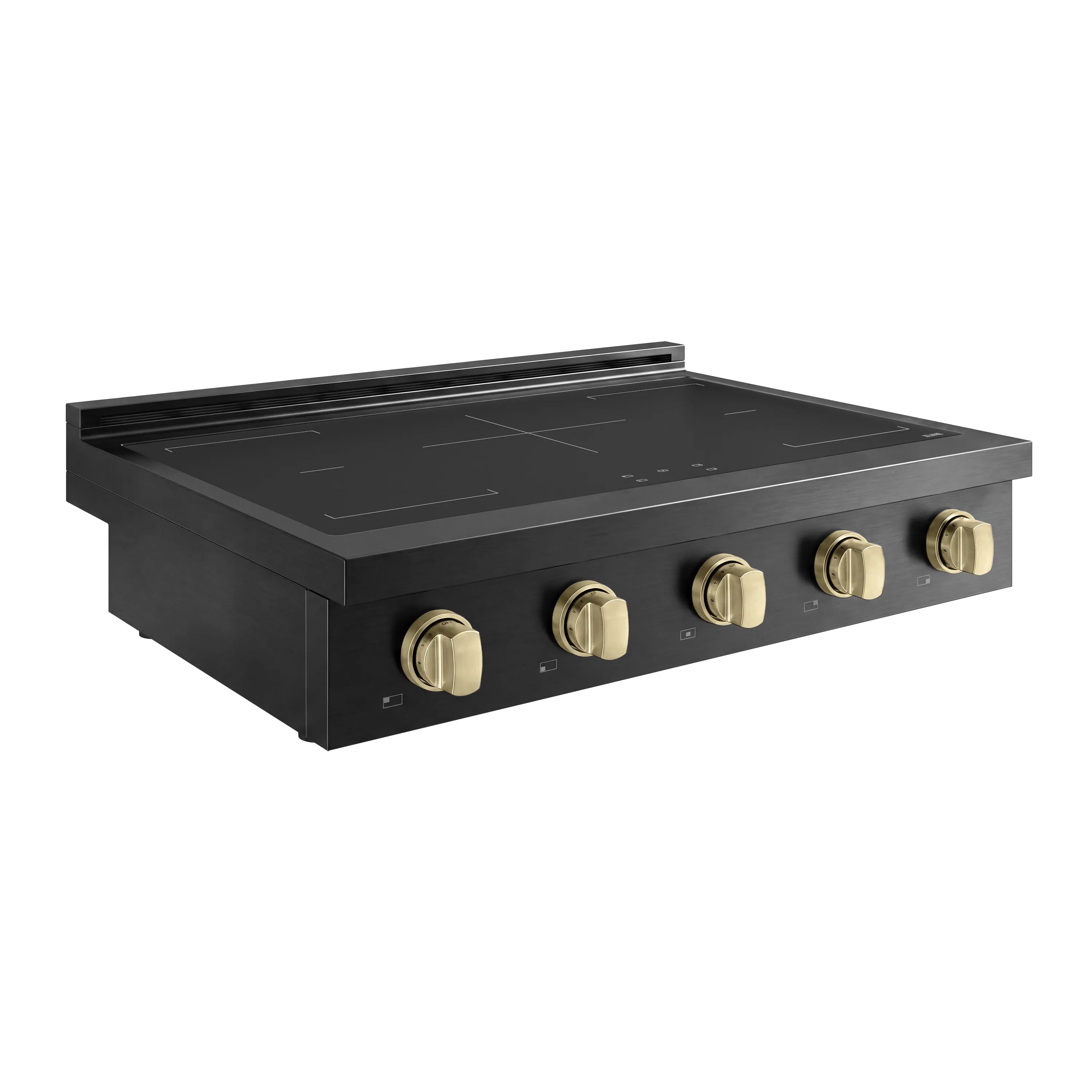 ZLINE Autograph Edition 36-Inch Paramount Induction Rangetop with 5 Element Cooktop in Black Stainless Steel and Champagne Bronze Accents (SINRTBZ-36-CB)