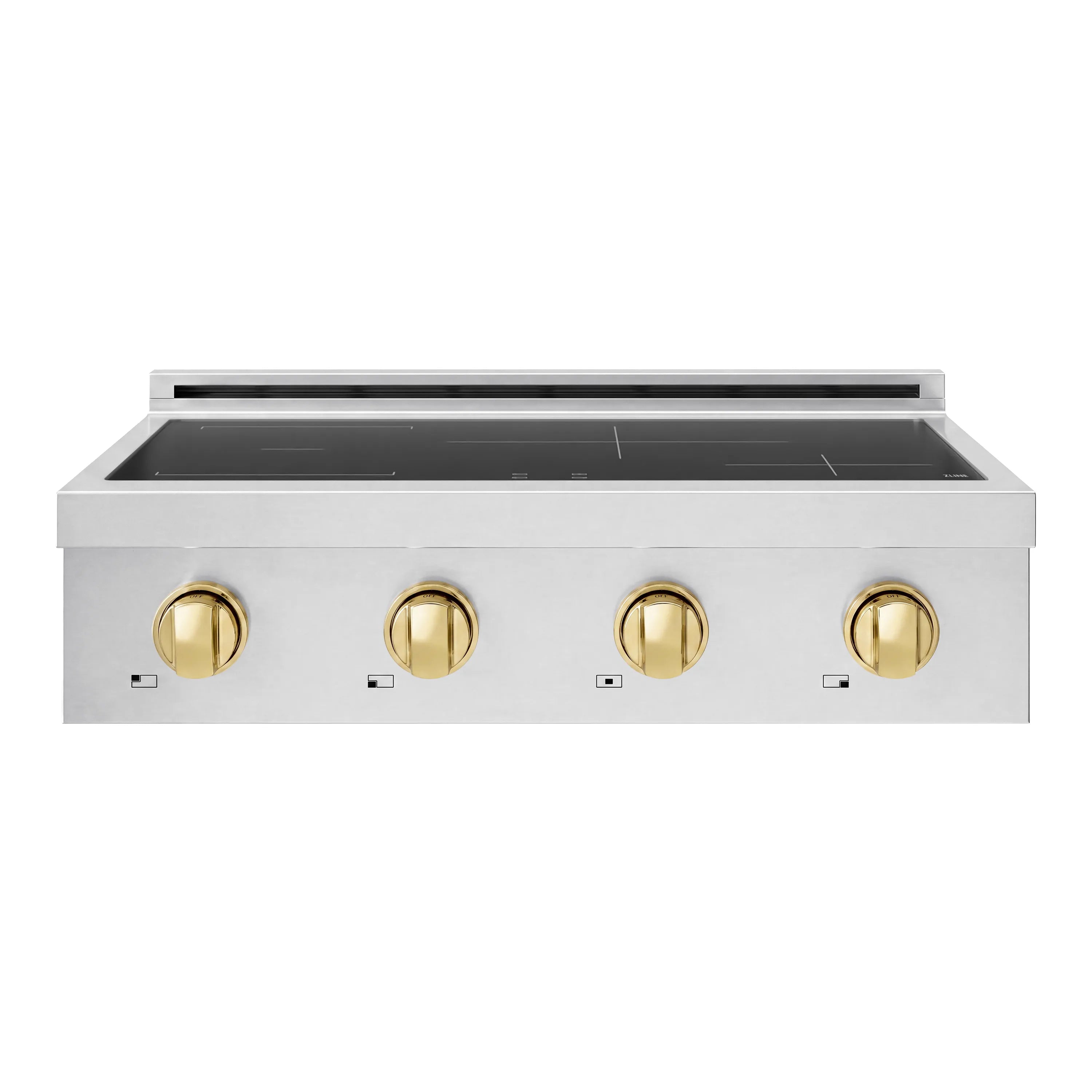 ZLINE Autograph Edition 30-Inch Paramount Induction Rangetop with 4 Element Cooktop in Stainless Steel and Polished Gold Accents (SINRTZ-30-G)