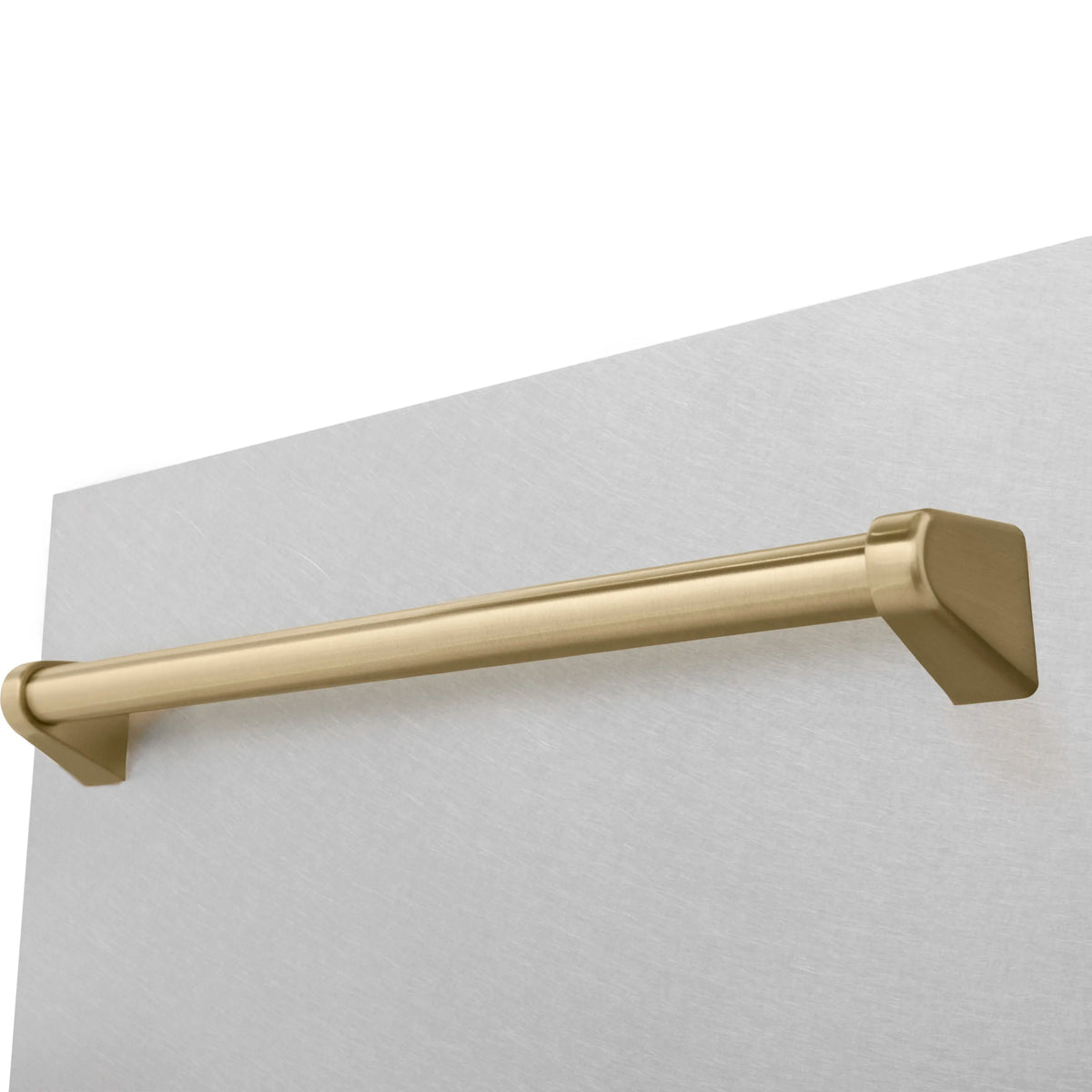 Champagne bronze dishwasher top handle with mounting bracket ends
