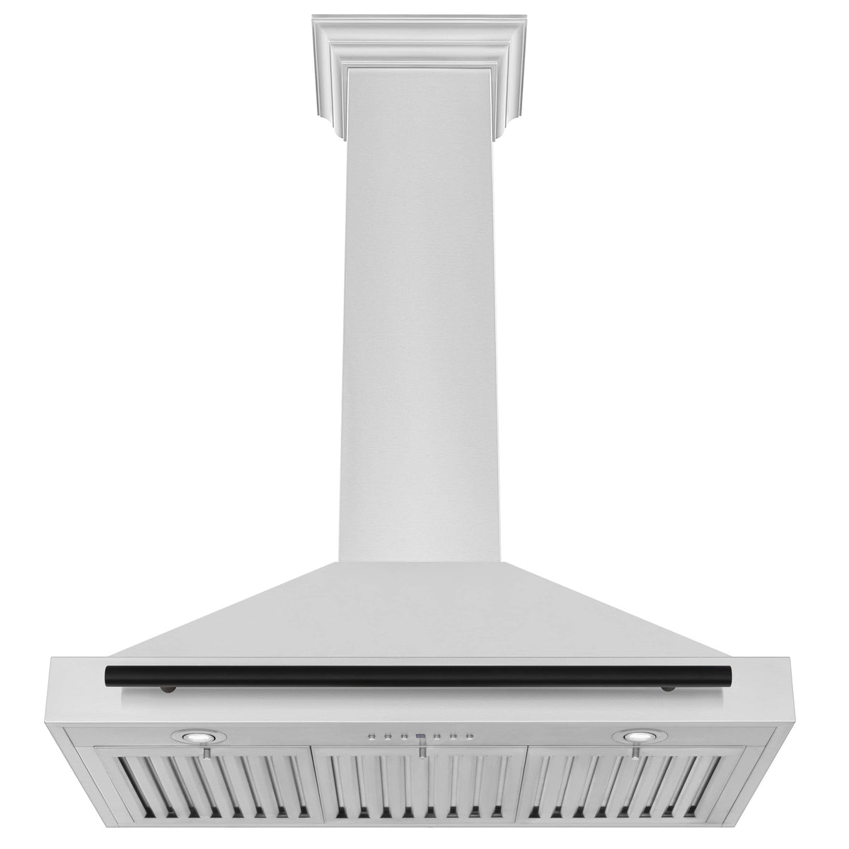 ZLINE 36-Inch Autograph Edition Wall Mounted Range Hood in Outdoor Stainless Steel with Matte Black Accents (KB4STZ-36-MB)