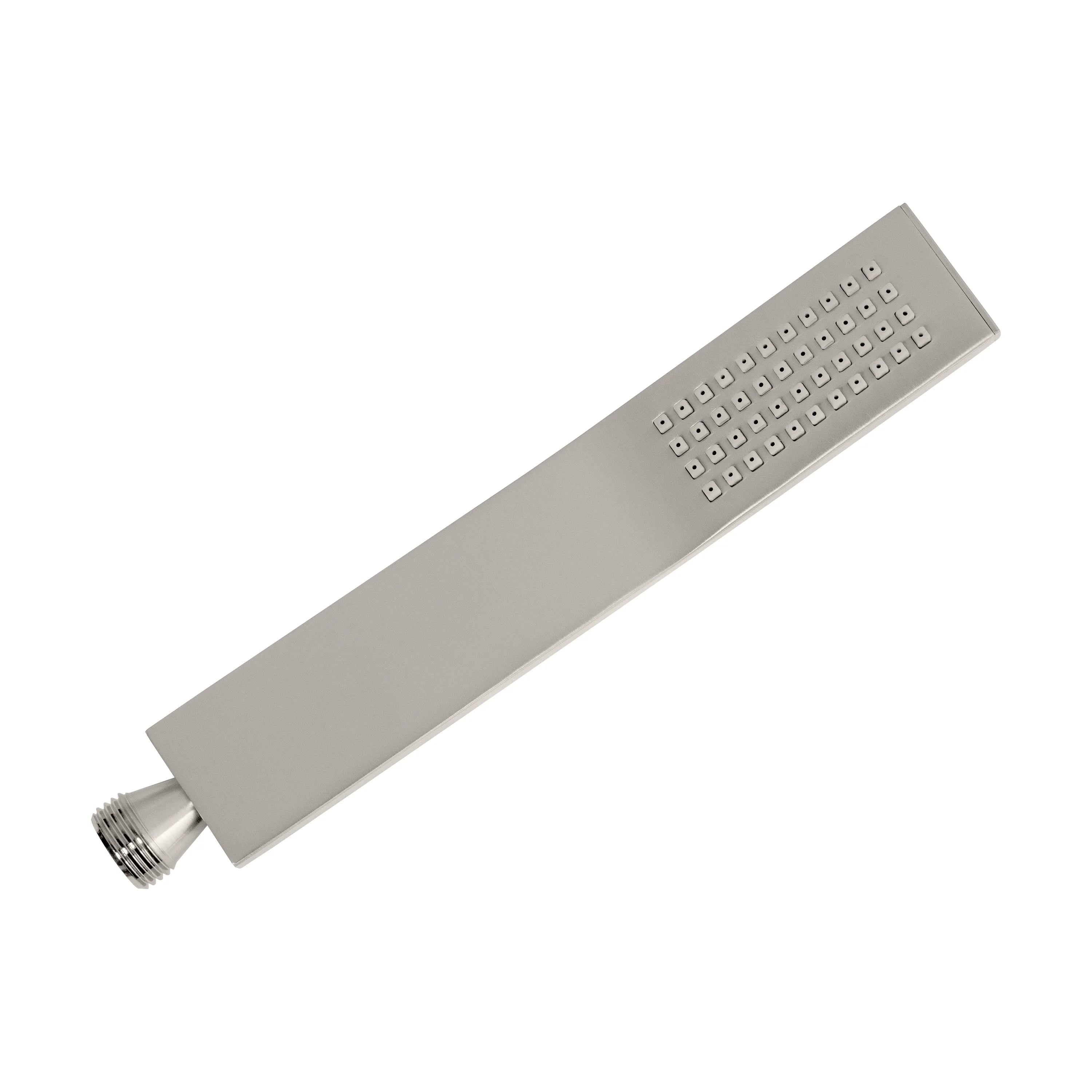 Rectangular oversized shower head with many nozzles and threaded connection
