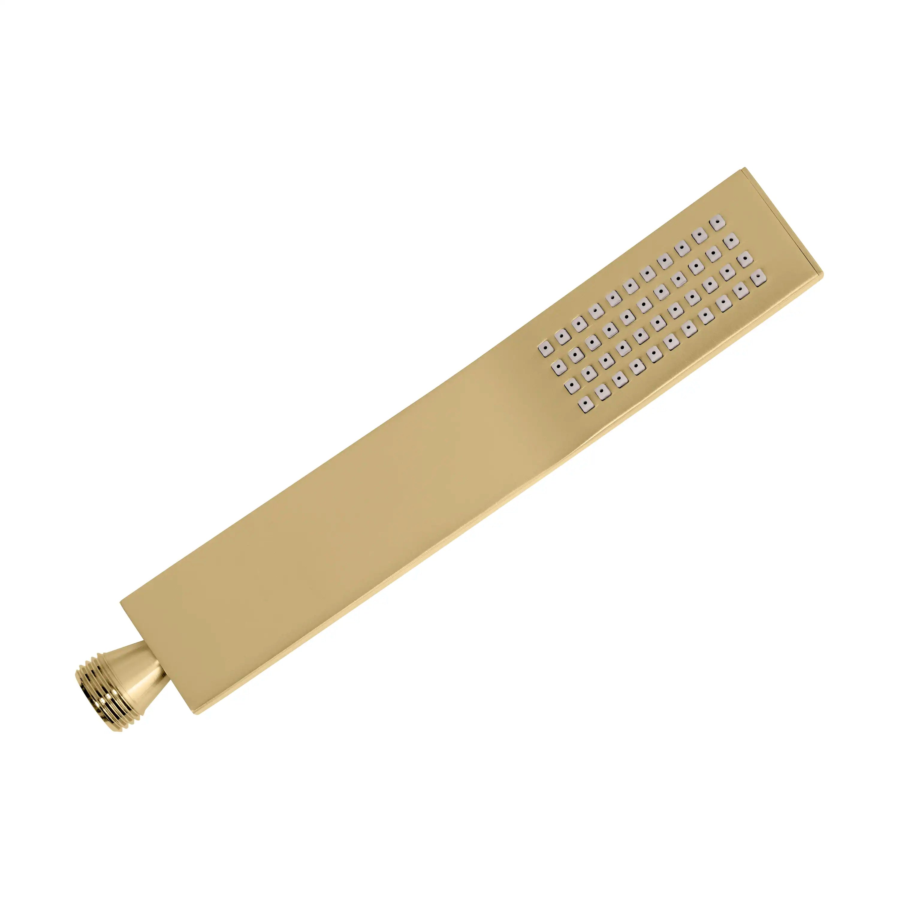 Champagne bronze rain shower head with square nozzle grid