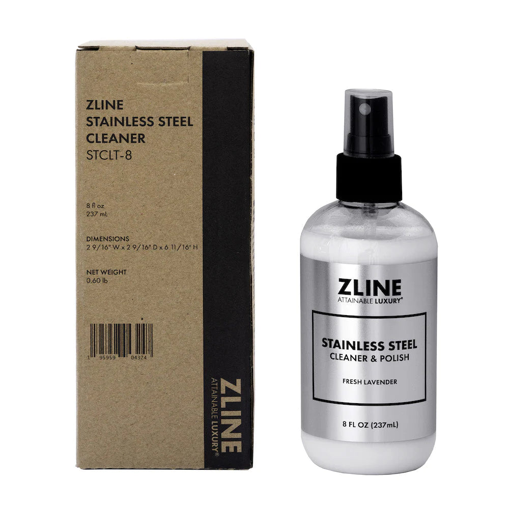 ZLINE stainless steel cleaner bottle with kraft carton, Fresh Lavender label