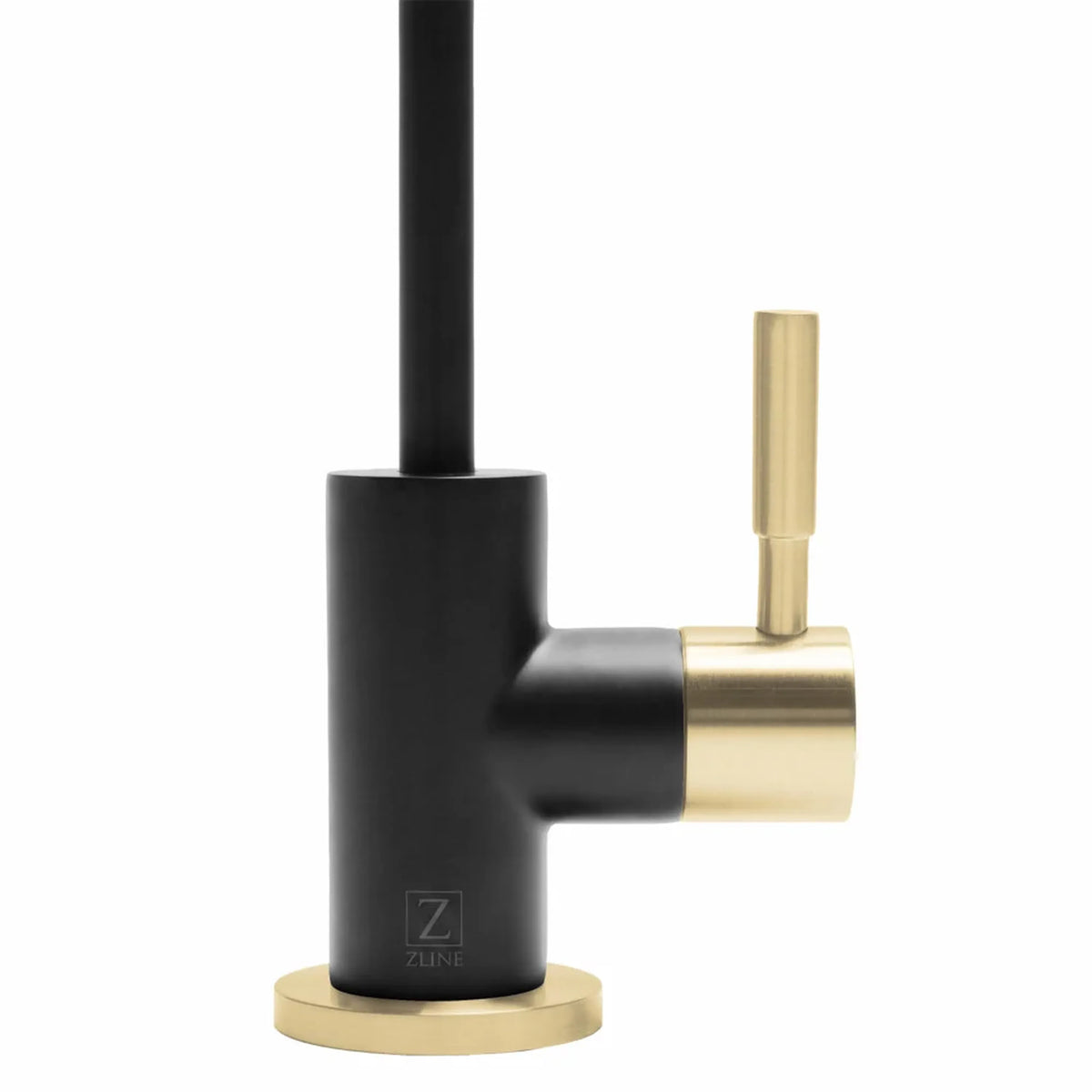 ZLINE Autograph Edition Single-Handle Drink Faucet in Matte Black and Champagne Bronze (FBV-ZMBCB)