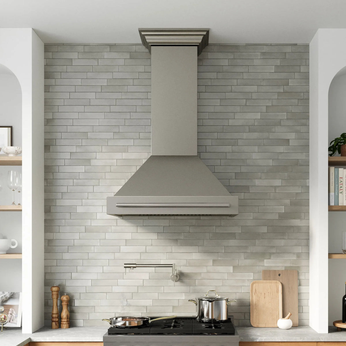 ZLINE 36-Inch Wall Mount Range Hood Helix Handle in Stainless Steel