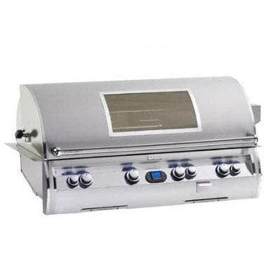 Stainless steel grill oven hood lid with rectangular window