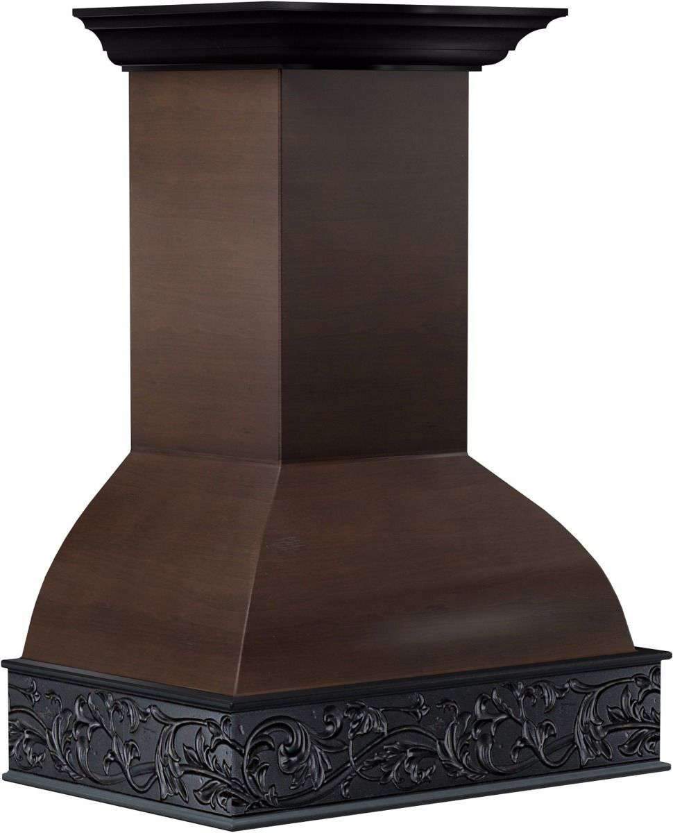 ZLINE 36-Inch Designer Series Wooden Wall Range Hood with Crown Moldin