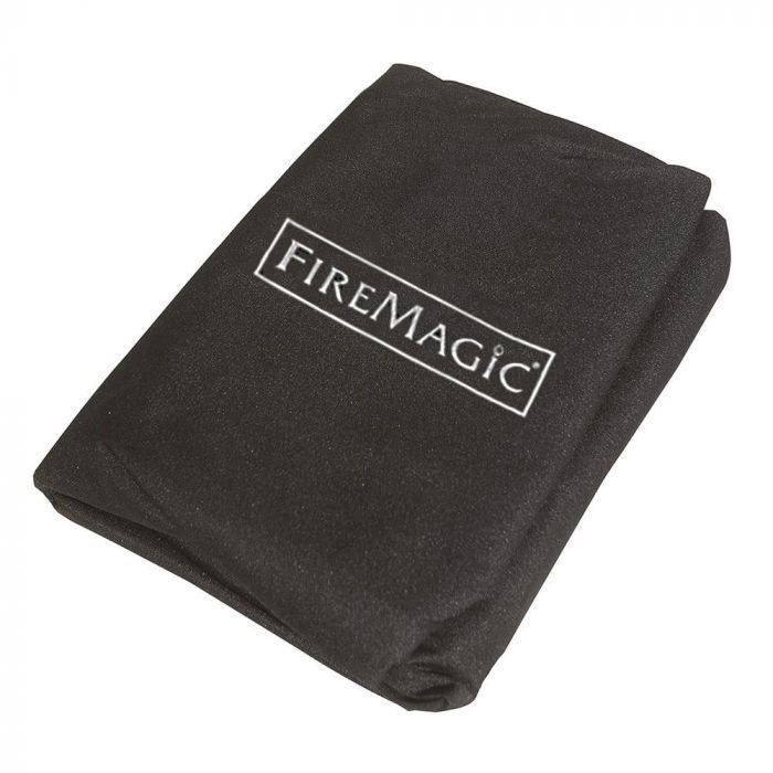 Vinyl grill cover for charcoal grill, dark gray with Fire Magic logo patch