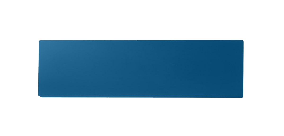 Light blue rectangular doorbell nameplate, not engraved