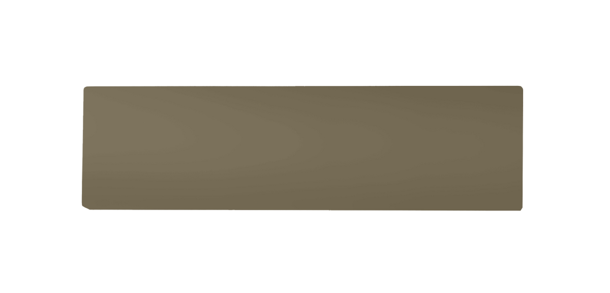 Beige gray rectangular door nameplate for one call button, not engraved