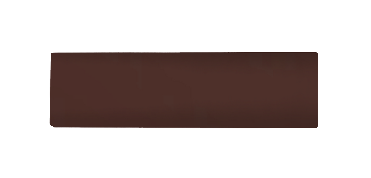 Mahogany brown doorbell nameplate, rectangular, not engraved