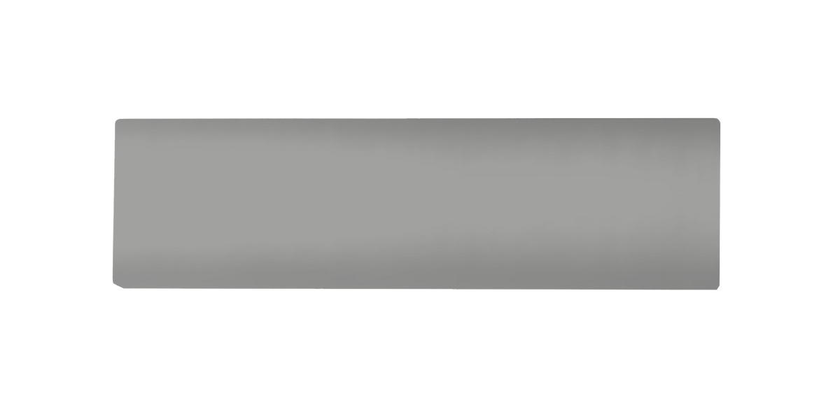 Unengraved rectangular aluminum nameplate in light gray for call button D21X
