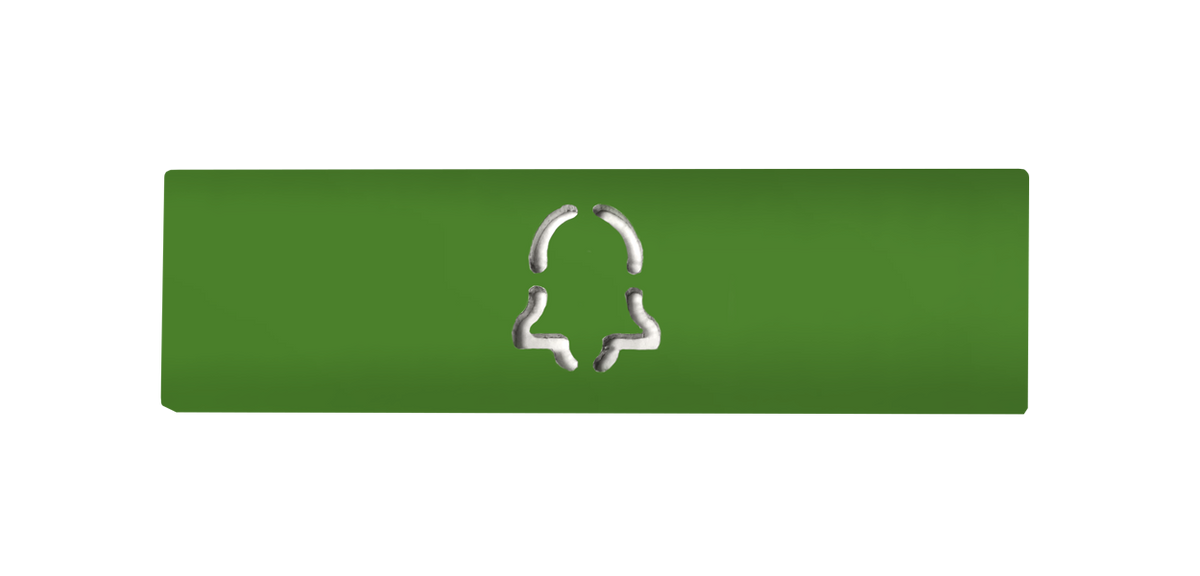 DoorBird engraved nameplate for one call button D21X, yellow-green