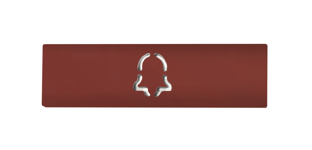 DoorBird copper brown nameplate with engraved call button symbol