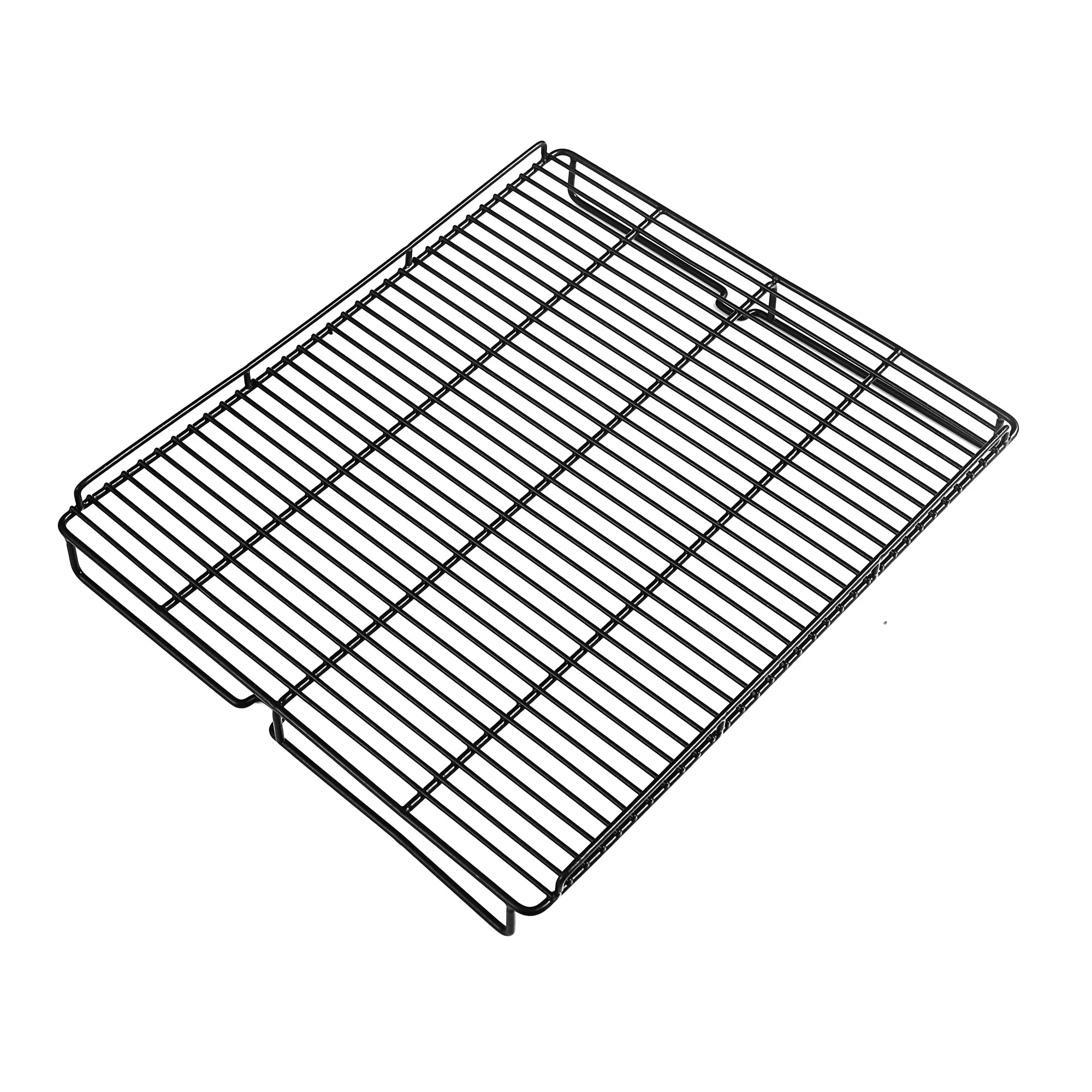 Black wire shelf rack for beverage fridge interior