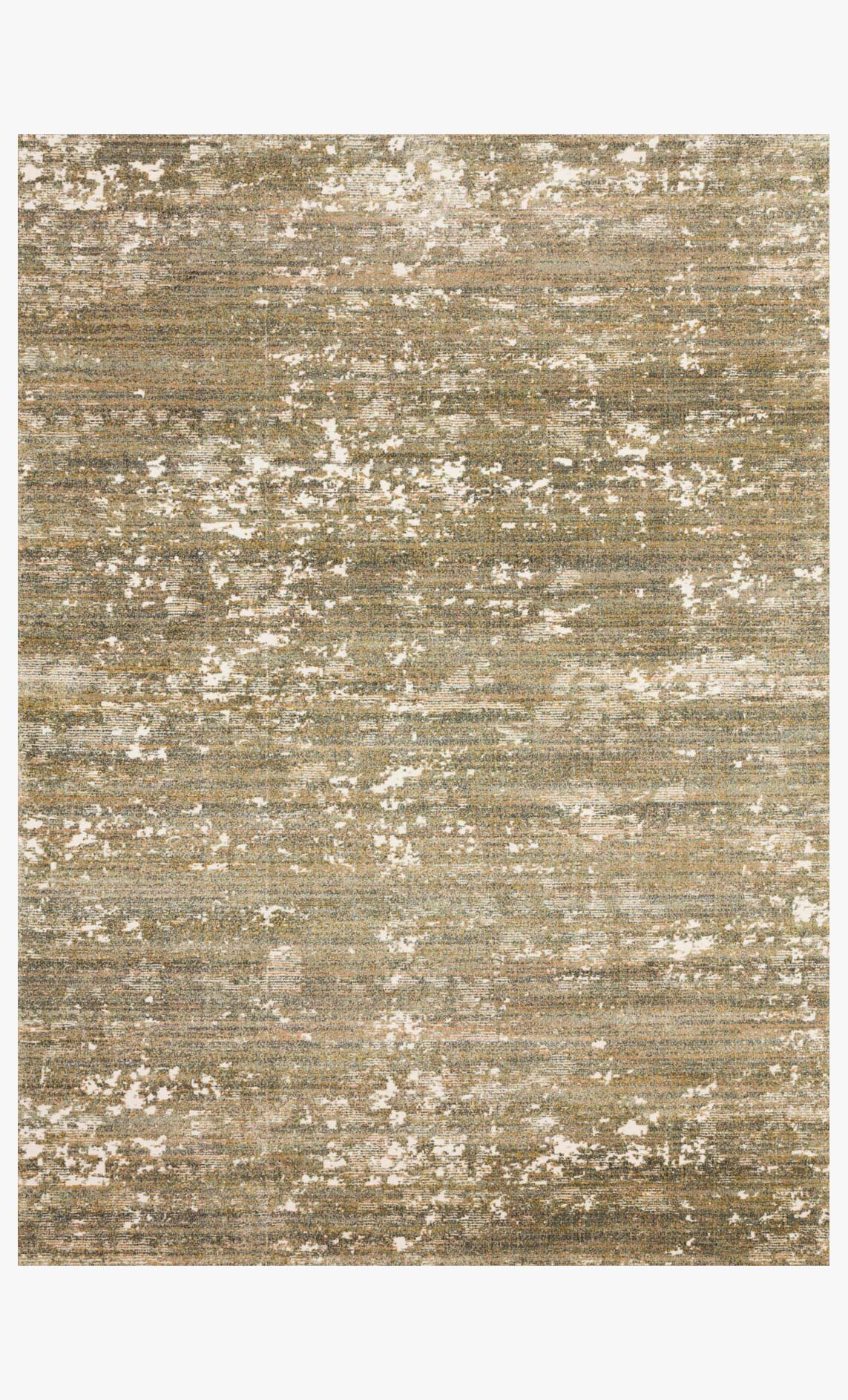 Contemporary power-loomed rug in moss and spice with textured multicolor abstract pattern